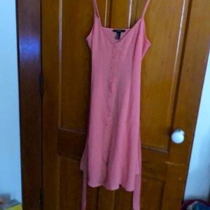 Cute peach button down summer dress